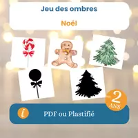 Aperçu - Jeux - Jeu des Ombres de Noël – 60 Cartes à Associer | Activité Winter Montessori | Motricité Visuelle & Observation - Page de couverture