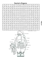 ดูตัวอย่าง - Christmas Word Search, Santa’s Organs - หน้า 1
