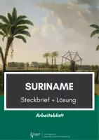 Vorschau - Arbeitsblätter - Suriname Steckbrief - Deckblatt