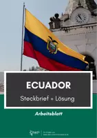 Vorschau - Arbeitsblätter - Ecuador Steckbrief - Deckblatt