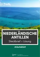 Vorschau - Arbeitsblätter - Niederländische Antillen Steckbrief - Deckblatt