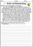 Vorschau - Arbeitsblätter - Traumberuf DaF Groß und Kleinschreibung Klasse 6 Übungen zur Rechtschreibund und Grammatik - Seite 1