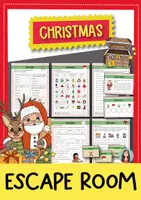 Προεπισκόπηση - Φύλλα εργασίας - Christmas Escape Room 4th-5th Grade / Χριστουγεννιάτικο Escape Room για Δ' και Ε' Δημοτικού - Εξώφυλλο