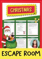 Προεπισκόπηση - Φύλλα εργασίας - Christmas Escape Room 7th-8th Grade / Χριστουγεννιάτικο Escape Room για την Α' και Β' Γυμνασίου - Εξώφυλλο
