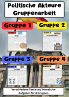 Vorschau - Arbeitsblätter - Politische Akteure Gruppenarbeit – Bürger, Verfassungsorgane, Parteien und Medien #demokratiestärken - Deckblatt