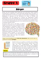 Vorschau - Arbeitsblätter - Politische Akteure Gruppenarbeit – Bürger, Verfassungsorgane, Parteien und Medien #demokratiestärken - Seite 1