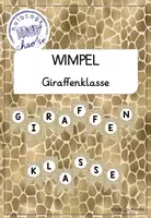 Vorschau - Anderer Materialtyp - Giraffenklasse - Wimpel - Deckblatt