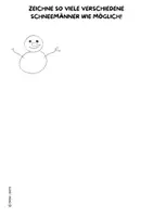 Vorschau - Arbeitsblätter - KUNST: Weitermalbild, Kritzelbild Schneemänner - Seite 2