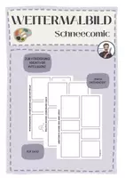 Vorschau - Arbeitsblätter - KUNST: WEITERMALBILD, Kritzelbild Schneecomic - Deckblatt