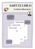 Vorschau - Arbeitsblätter - KUNST: WEITERMALBILD, Kritzelbild Schneeflocken - Deckblatt