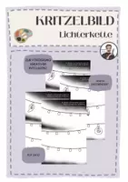 Vorschau - Arbeitsblätter - KUNST: WEITERMALBILD, Kritzelbild Lichterkette - Deckblatt