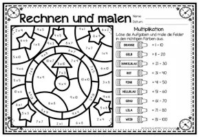 Vorschau - Arbeitsblätter - Rechen-Mal-Blätter - Multiplikation (Neujahr / Silvester) - Seite 3