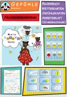 Vorschau - Arbeitsblätter - Mein inneres Wetter - Bilderbuch und Karten / Emotionen Gefühle - Deckblatt