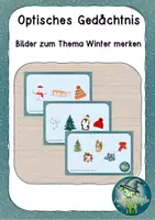 Vorschau - Fördermaterial/Inklusion - Optisches Gedächtnis, Konzentration, Wortschatz: Winter-Bilder merken - Seite 1