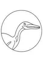 Vorschau - Arbeitsblätter - runde Prickelbilder / Fensterbilder Thema Dinosaurier - Grundschule - Bastelvorlagen - Seite 1