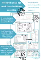 Vorschau - Arbeitsblätter - Research & presentation project: Legal age limits in different countries - Deckblatt