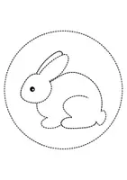 Vorschau - Arbeitsblätter - runde Prickelbilder / Fensterbilder Thema Hasen - Grundschule - Bastelvorlagen - Seite 2
