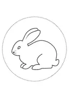Vorschau - Arbeitsblätter - runde Prickelbilder / Fensterbilder Thema Hasen - Grundschule - Bastelvorlagen - Seite 3