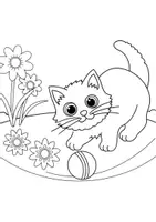 Vorschau - Arbeitsblätter - Ausmalbilder Thema Katzen - Grundschule - Bastelvorlagen - Seite 3