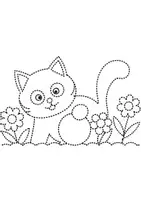 Vorschau - Arbeitsblätter - Prickelbilder / Fensterbilder Thema Katzen - Grundschule - Bastelvorlagen - Seite 2
