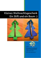 Vorschau - Mal- und Bastelvorlagen - Weihnachten_kleines Geschenk_Stift im Baum - Deckblatt