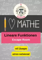 Vorschau - Arbeitsblätter - Escape Room Lineare Funktionen (Klasse 7/8) – Mit Lösungen | Das Geheimnis der linearen Funktionen - Deckblatt