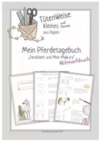 Vorschau - Anderer Materialtyp - Mein Pferdetagebuch Deckblatt und Minizeichenkurs - Deckblatt