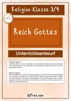 Vorschau - Stundenentwürfe - Das Reich Gottes – Unterrichtsentwurf für Klasse 3/4 - Deckblatt