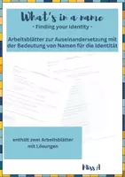 Vorschau - Arbeitsblätter - Finding your identity: What's in a name? - Deckblatt