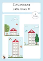 Vorschau - Spiele - Zahlenhäuser Zahlzerlegung Zahlenraum 10 - Deckblatt