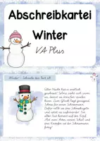 Vorschau - Stationenlernen - Abschreibkartei Winter VA+ VA Plus Alternative Buchstaben - Seite 1