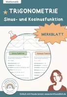Vorschau - Merkblätter - Merkblatt sin(x) und cos(x) - Trigonometrische Funktionen Sinus Kosinus - Deckblatt