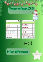 Vorschau - Arbeitsblätter - Mengen erfassen ZR 5 - Weihnachten - Deckblatt