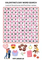 Aperçu - Jeux - Mots Cachés de la Saint-Valentin - Page de couverture