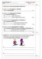 Vorschau - Klassenarbeiten - Probe im Fach Deutsch (Verben in verschiedenen Zeitfromen) - Seite 3