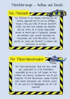 Vorschau - Arbeitsblätter - Polizeifahrzeuge – Lernspaß für die 1. Klasse - Seite 1