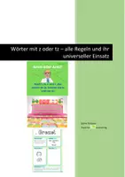 Vorschau - Arbeitsblätter - Wörter mit z oder tz - alle Regeln - Deckblatt