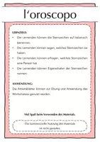 Vorschau - Arbeitsblätter - Horoskope - Arbeitsblatt - Seite 1