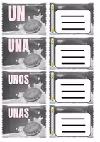 Vista previa - Hojas de trabajo - UN, UNA, UNOS, UNAS (1) - página 1