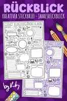 Vorschau - Arbeitsblätter - Neujahr Doodle Steckbrief - Rückblick auf das letzte Jahr - Kreatives Schreiben Sek I - Deckblatt