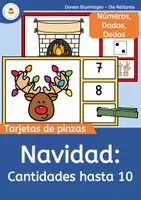 Vista previa - Juegos / Gamificación - Navidad - Cantidades hasta 10 - Tarjetas de pinzas - Portada