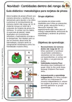 Vista previa - Juegos / Gamificación - Navidad - Cantidades hasta 10 - Tarjetas de pinzas - página 1