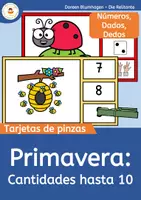 Vista previa - Juegos / Gamificación - Primavera - Cantidades hasta 10 - Tarjetas de pinzas - Portada