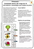 Vista previa - Juegos / Gamificación - Primavera - Cantidades hasta 10 - Tarjetas de pinzas - página 1