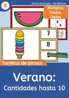 Vista previa - Juegos / Gamificación - Verano - Cantidades hasta 10 - Tarjetas de pinzas - Portada