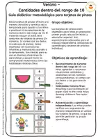 Vista previa - Juegos / Gamificación - Verano - Cantidades hasta 10 - Tarjetas de pinzas - página 1