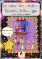 Vorschau - Mal- und Bastelvorlagen - Silvester Knicklicht - Geschenkvorlage - Deckblatt
