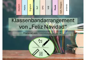 Vorschau - Stundenentwürfe - Klassenbandarrangement des Songs "Feliz Navidad" von José Feliciano - Deckblatt