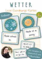 Vorschau - Unterrichtsreihen - Wetter - Lese-Zuordnungs-Karten - Leseverständnis - 1. Klasse - Deckblatt