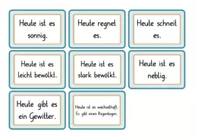 Vorschau - Unterrichtsreihen - Wetter - Lese-Zuordnungs-Karten - Leseverständnis - 1. Klasse - Seite 3